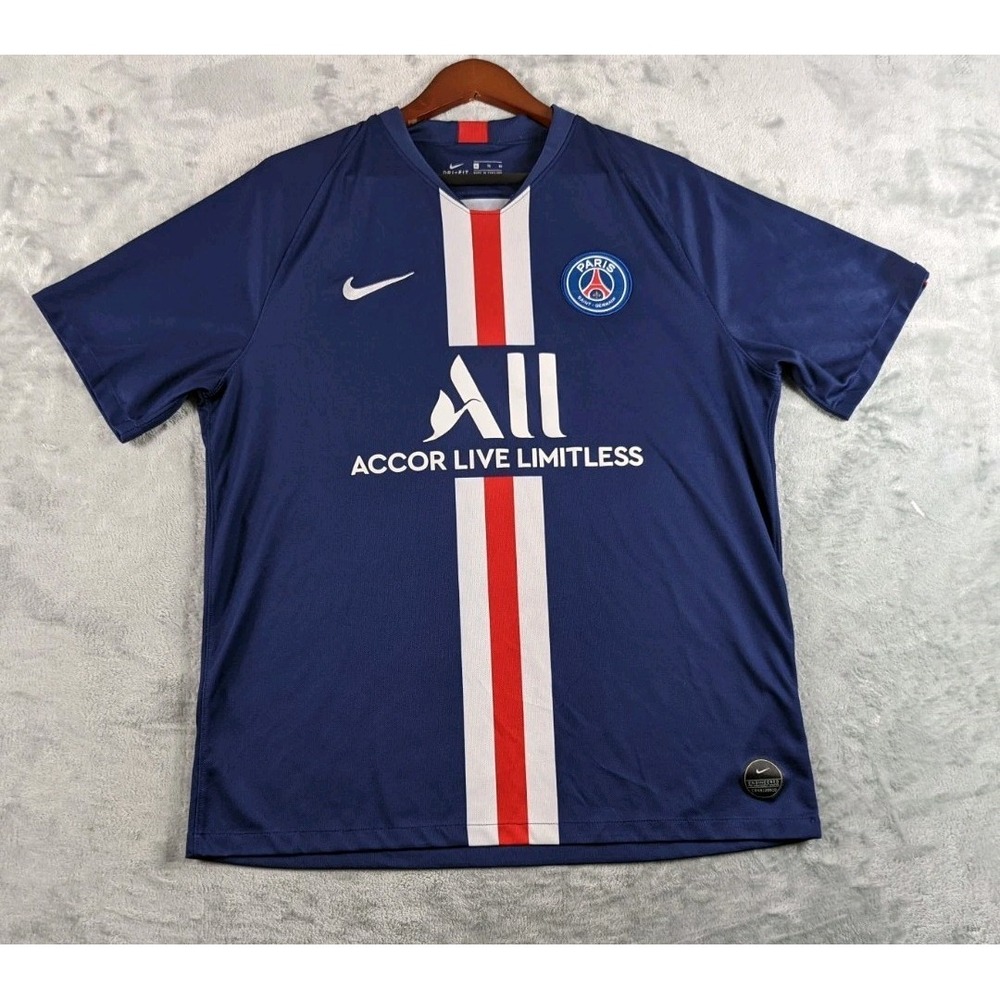 Nike Soccer Shirt Men XL Paris Saint Germain 2019 2020 PSG Home Football CQ0349